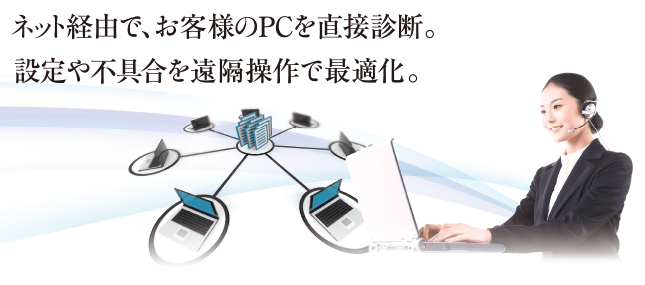 ネット経由でお客様のPCを直接診断